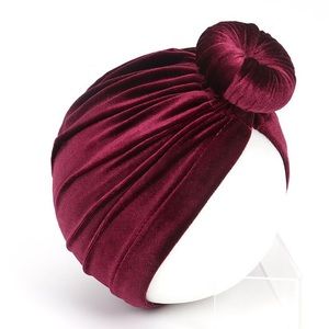 Baby Top Knot Velvet Baby Turban Hat